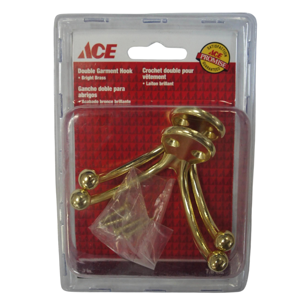 ACE MÓC TREO TƯỜNG LOẠI MÓC ĐÔI BẰNG ĐỒNG 2.54CM