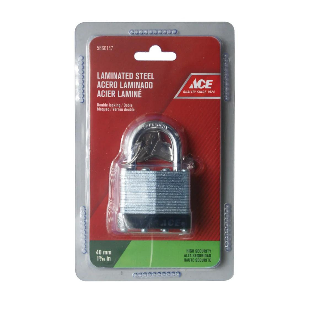 ACE Ổ KHÓA KÈM CHÌA 40MM BẰNG THÉP