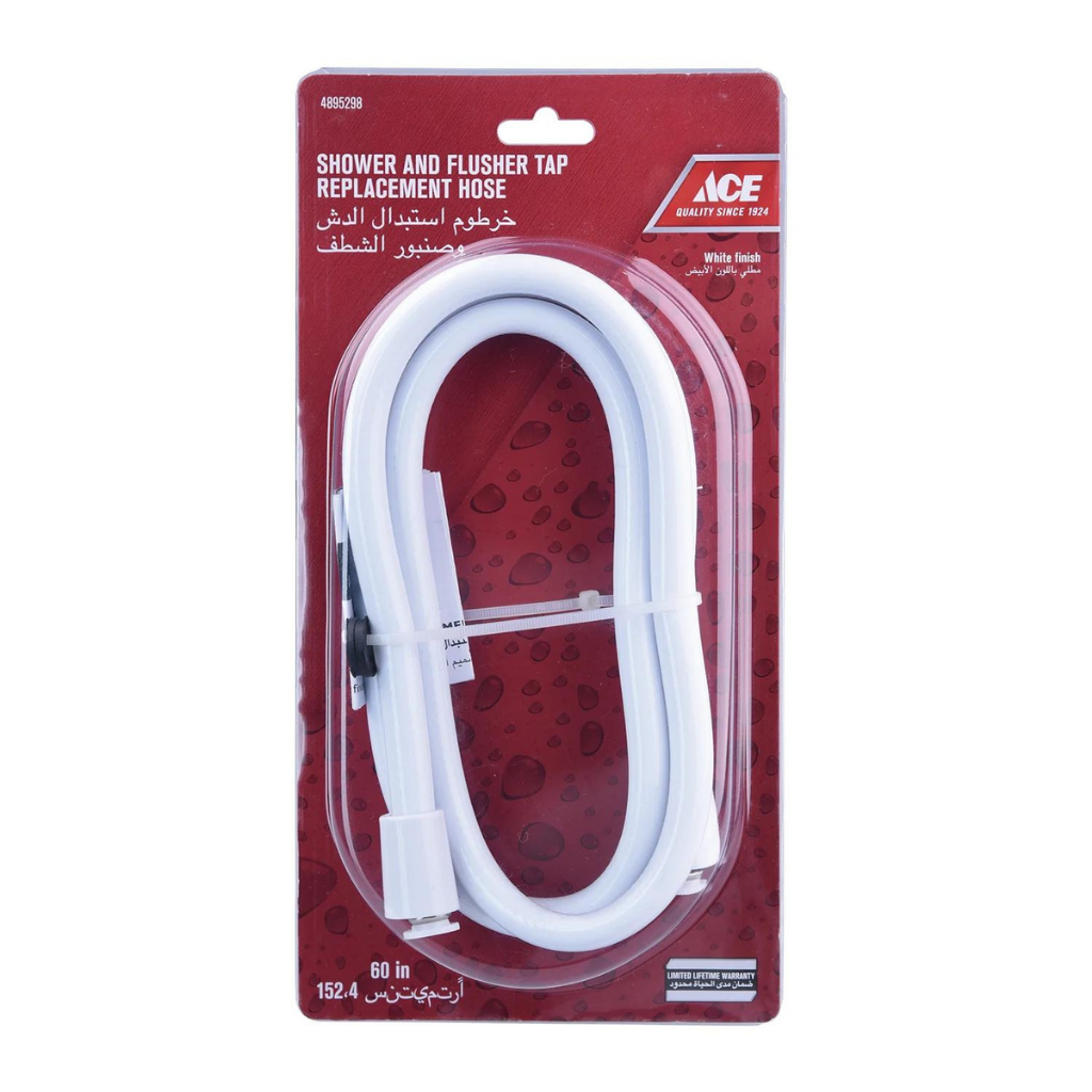 ACE ỐNG NƯỚC NỐI VÒI SEN/VÒI XỊT 1.06M TRẮNG