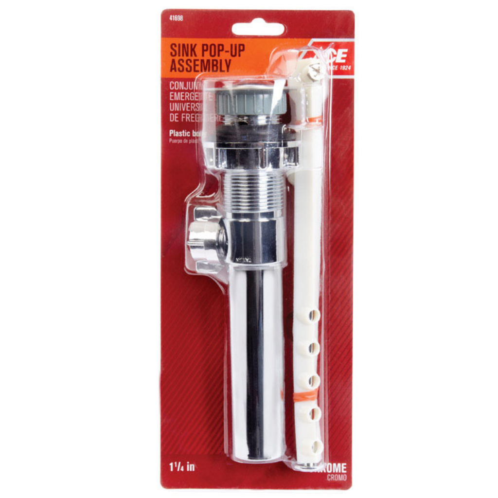 ACE ỐNG XẢ THOÁT NƯỚC LAVABO MẠ CROM 3.2X12.7CM