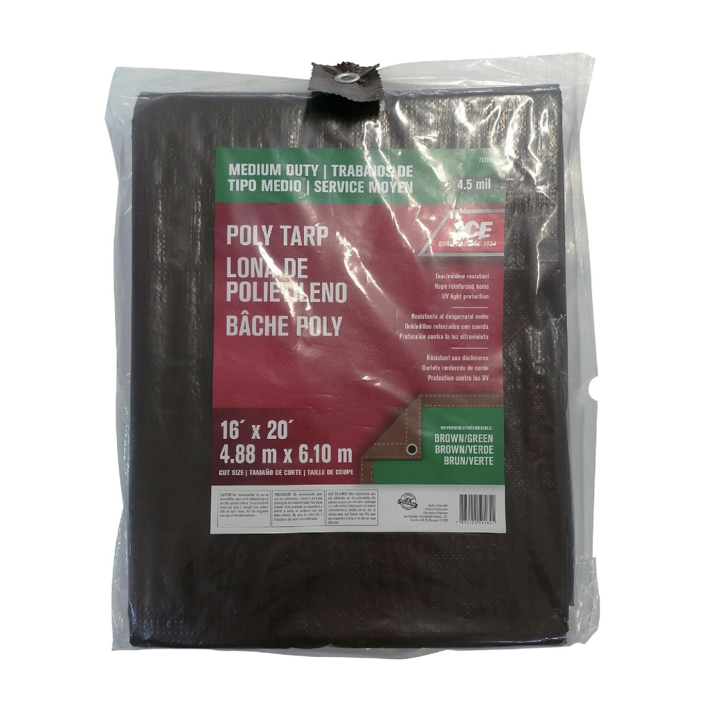 TẤM BẠT ACE 4.87M X 6.1M NÂU/XANH LÁ
