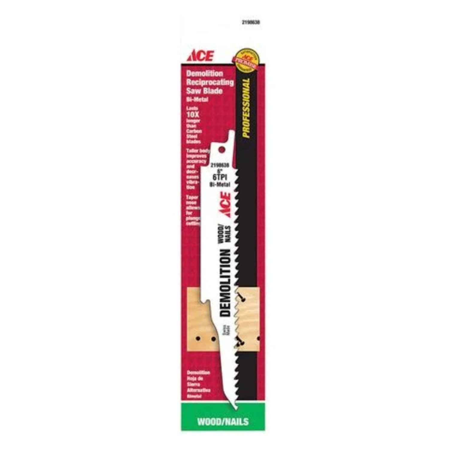 LƯỠI CƯA GỖ/ĐINH ACE LƯỠNG KIM 15 CM 6 TPI