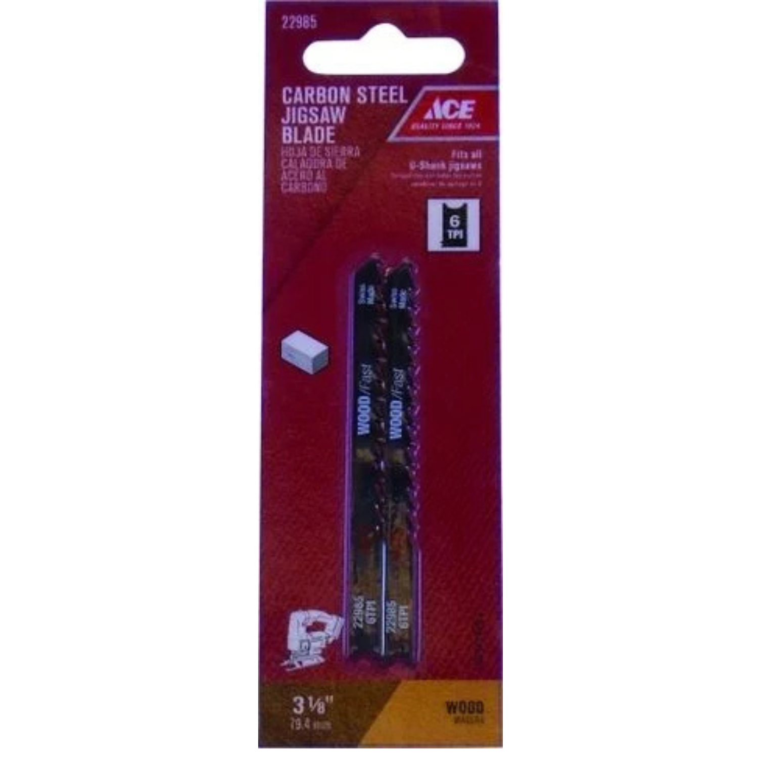 BỘ 2 LƯỠI CƯA GỖ BẰNG THÉP CACBON ACE 79.3MM 6 TPI