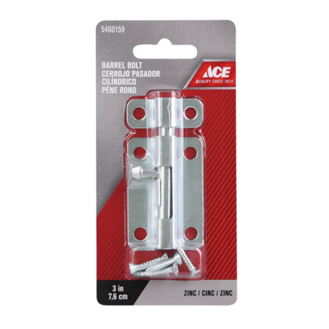 ACE CHỐT CÀI CỬA KÈM VÍT 7.62CM BẰNG THÉP MẠ KẼM