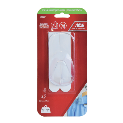 ACE GÓI 1 MÓC TREO DÁN TƯỜNG NHỰA TRONG TẢI 3KG
