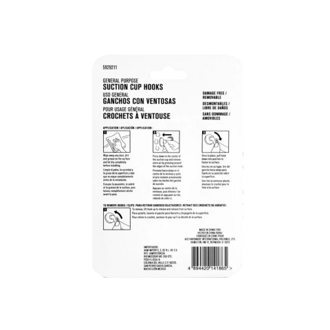 ACE 4 MÓC HÚT PVC TRONG 4X4CM TẢI TRỌNG 1KG