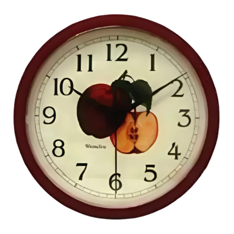 WESTCLOX ĐỒNG HỒ TRÒN TREO TƯỜNG TÁO ĐỎ 22.6CM