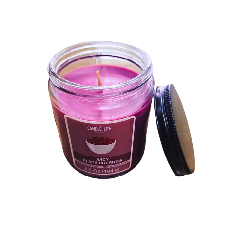 LỌ NẾN THƠM CANDLE-LITE-CHERRY,DÂU&KẸO BÔNG 184G