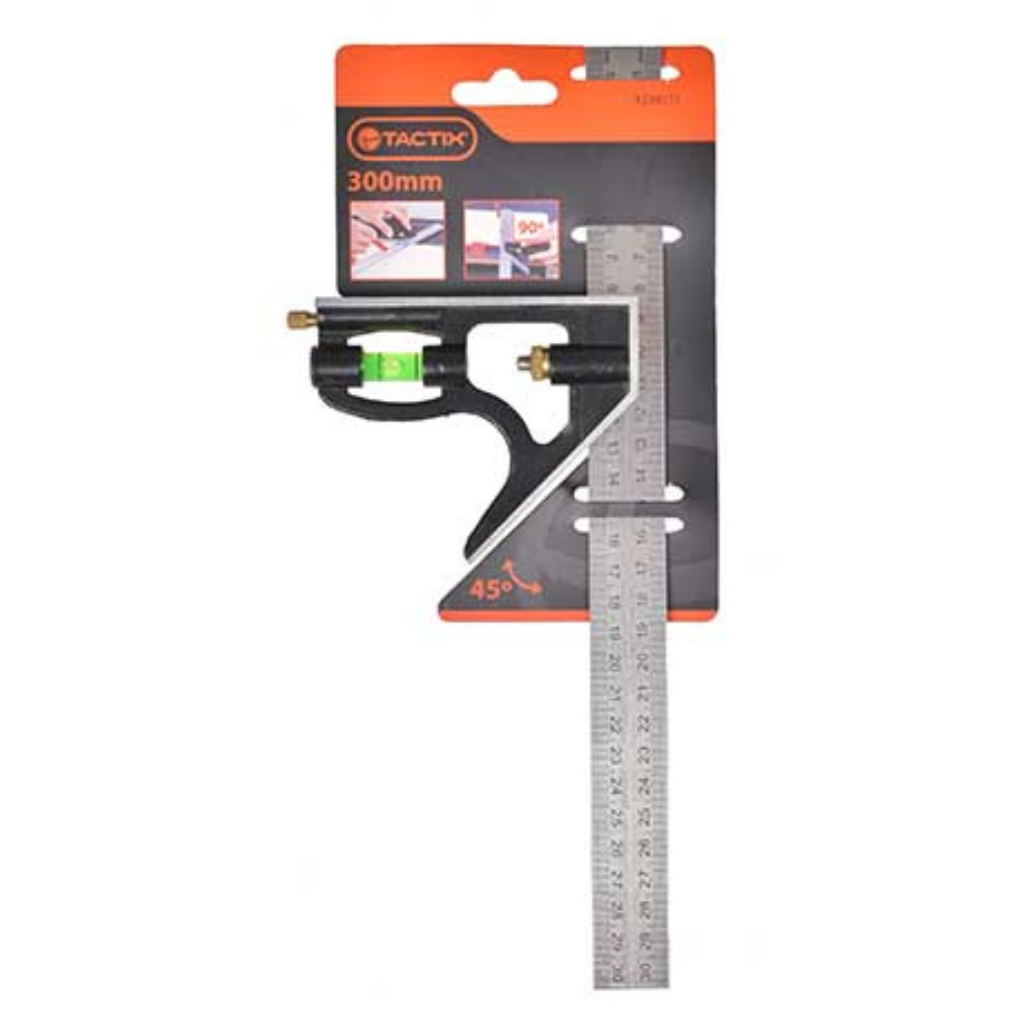 THƯỚC ĐA NĂNG TACTIX 300MM BẲNG THÉP KHÔNG GỈ