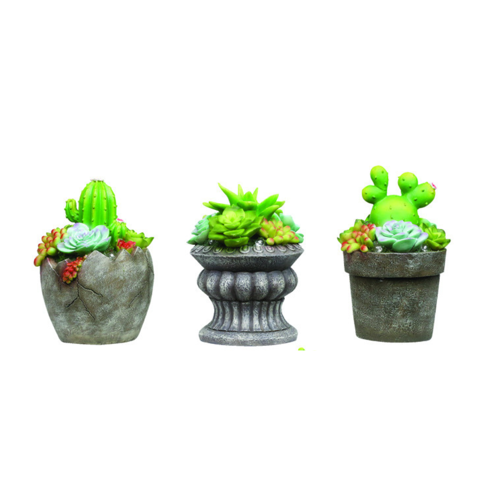 TƯỢNG XƯƠNG RỒNG/SEN ĐÁ NHỰA THỦY TINH ALPINE 18CM