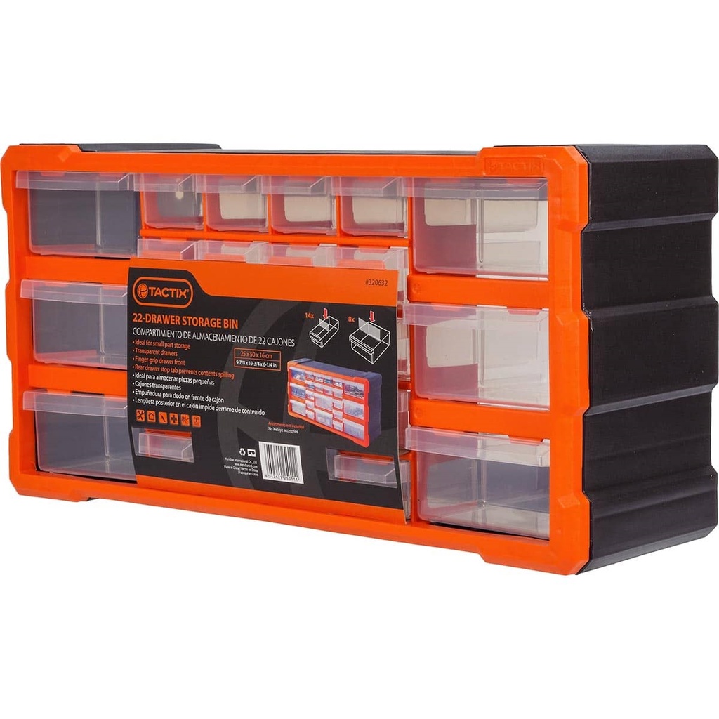 HỘP ĐỰNG 22 NGĂN TACTIX 320632# NHỰA 25X50X16CM