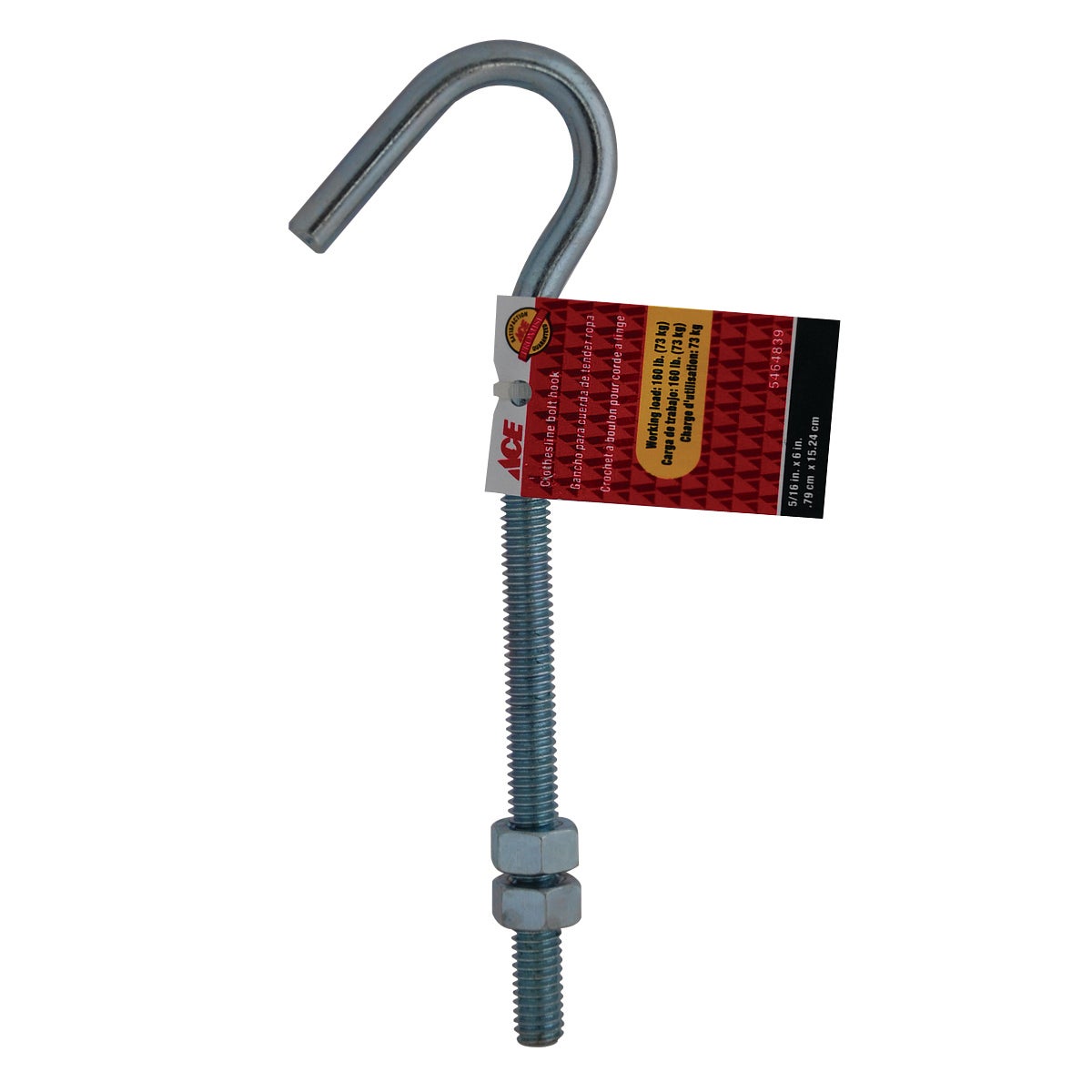 MÓC DÂY PHƠI ĐỒ THÉP MẠ KẼM/72.6 KG ACE 15.2CM