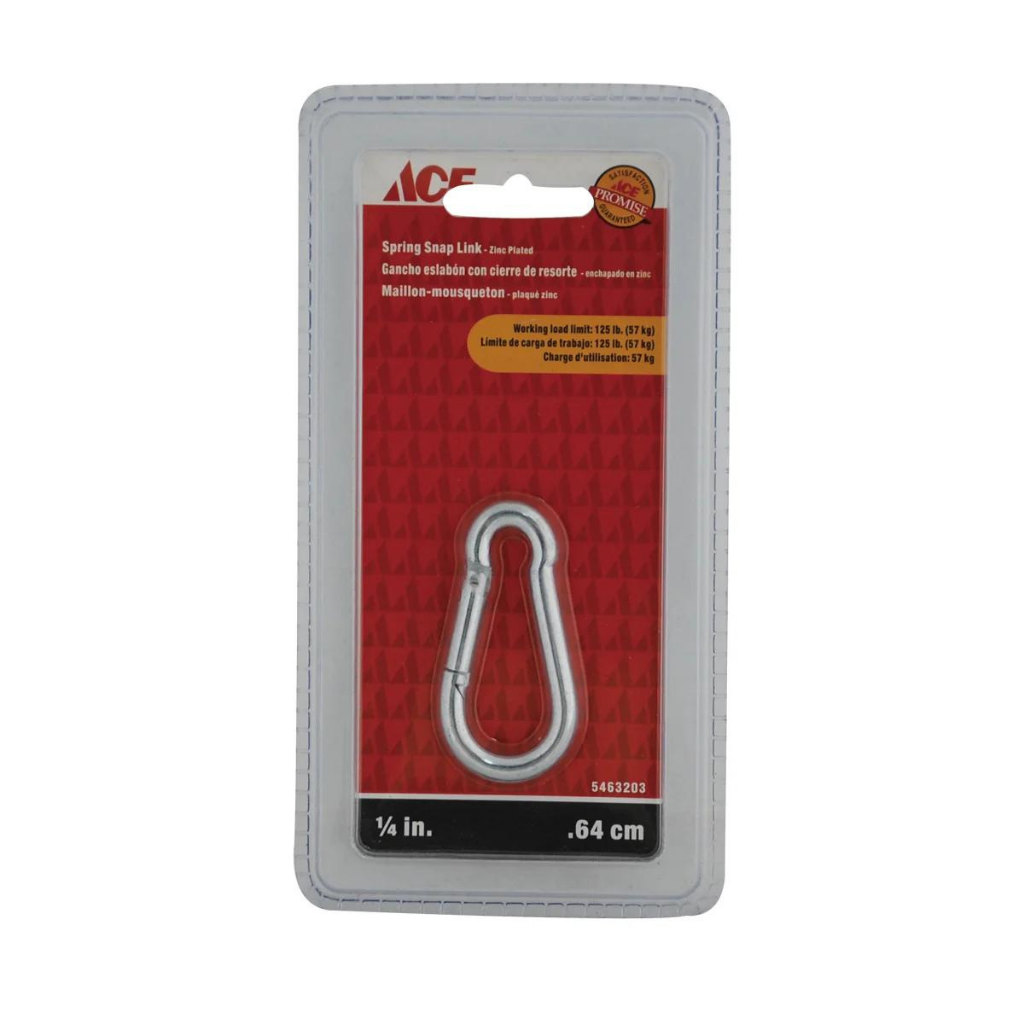 VÒNG MÓC KHÓA BẰNG THÉP MẠ KẼM 64MM ACE