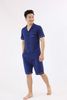 Bộ pyjamas nam cộc tay vải bamboo cao cấp - màu xanh navy