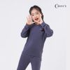 Bộ chui cổ dài tay kid vải bamboo cao cấp - màu lông chuột