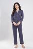 Bộ pyjamas nữ dài tay vải bamboo cao cấp - màu lông chuột