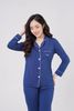 Bộ pyjamas nữ dài tay vải bamboo cao cấp - màu xanh navy