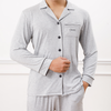 Bộ pyjamas nam dài tay vải bamboo cao cấp - màu ghi