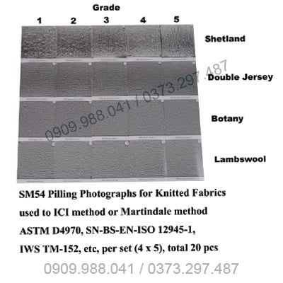 Ảnh chuẩn đánh giá IWS SM54 for knitted fabrics 766-460 Jame Heal