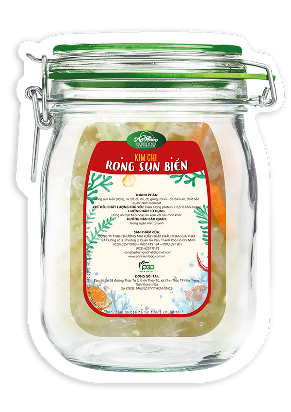  Kim Chi Rong Sụn Biển (Cottonii Seaweed Kimchi) 