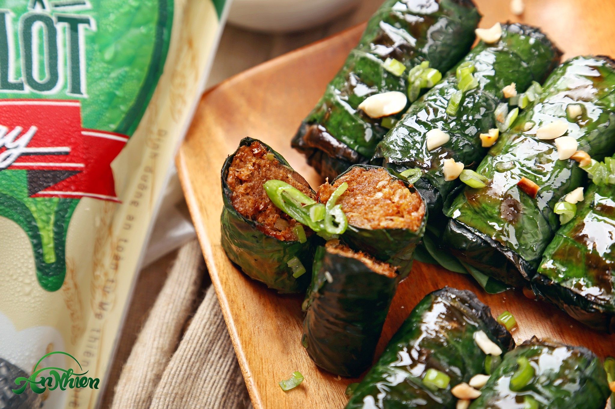  Bò Lá Lốt Chay (Vegan Grilled Beef Wrapped In Wild Betel Leaf) 