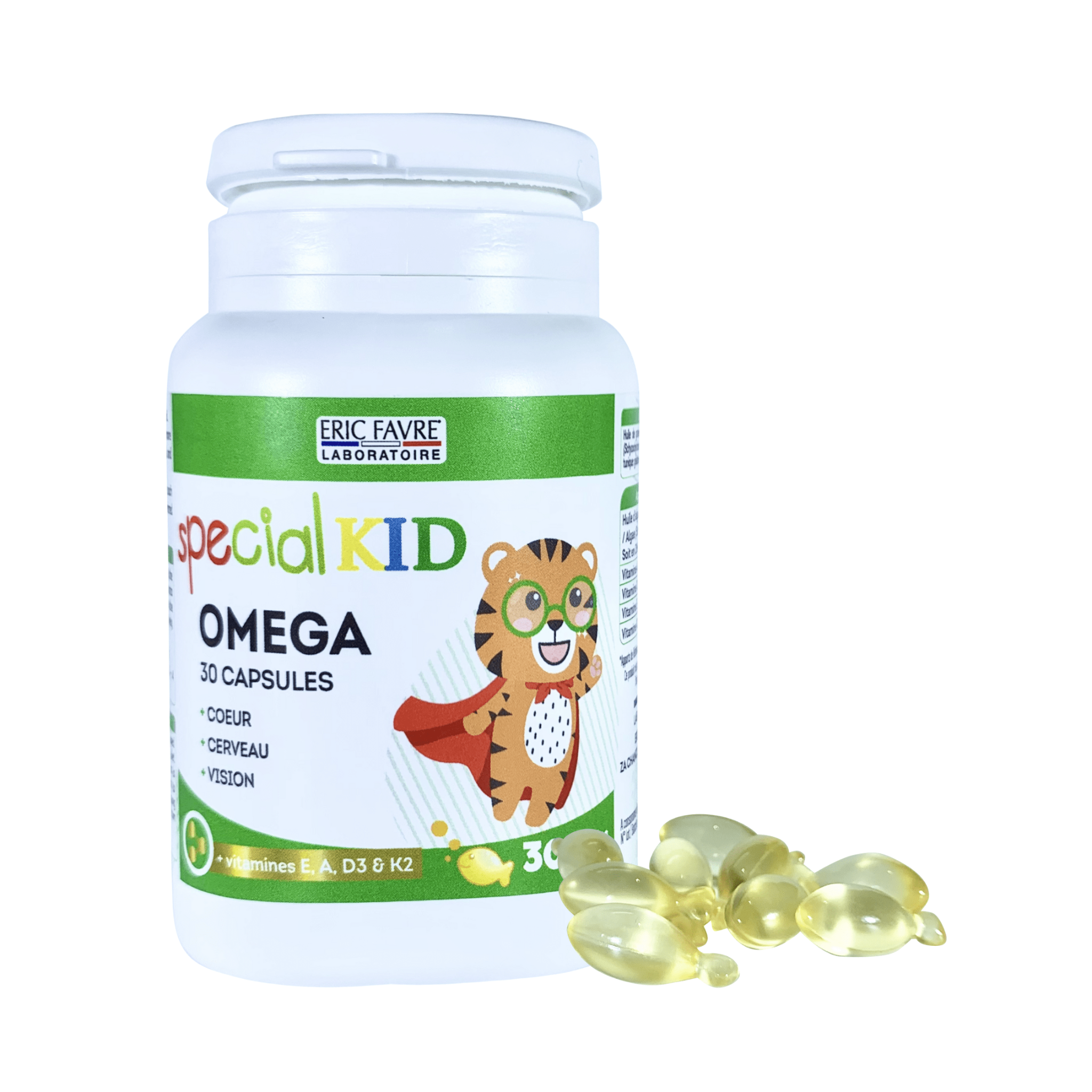  Special Kid Omega Capsules - Hỗ trợ tăng cường thị lực, tốt cho não bộ và tim mạch  [Hộp 30 viên – Nhập khẩu Pháp] 