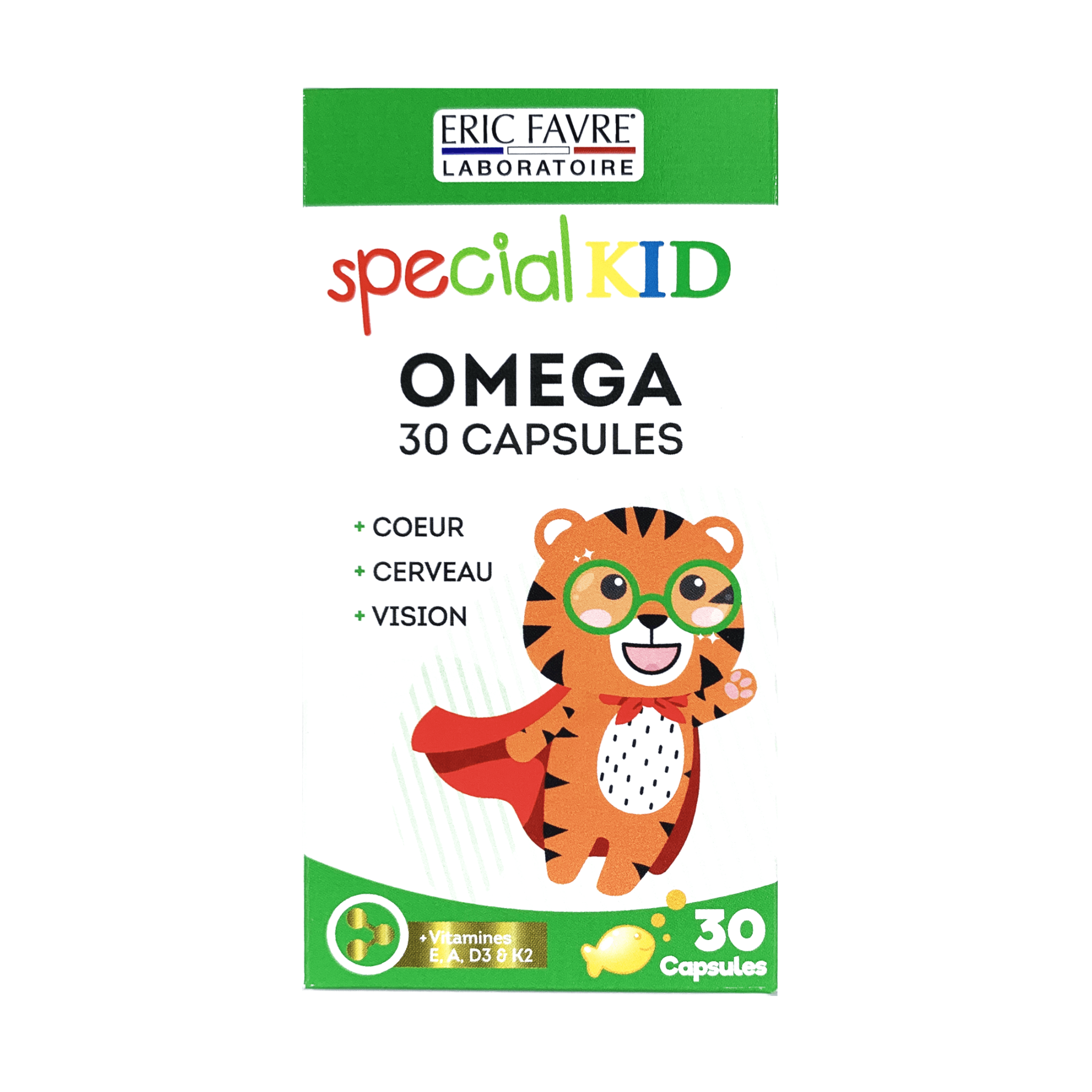  Special Kid Omega Capsules - Hỗ trợ tăng cường thị lực, tốt cho não bộ và tim mạch  [Hộp 30 viên – Nhập khẩu Pháp] 