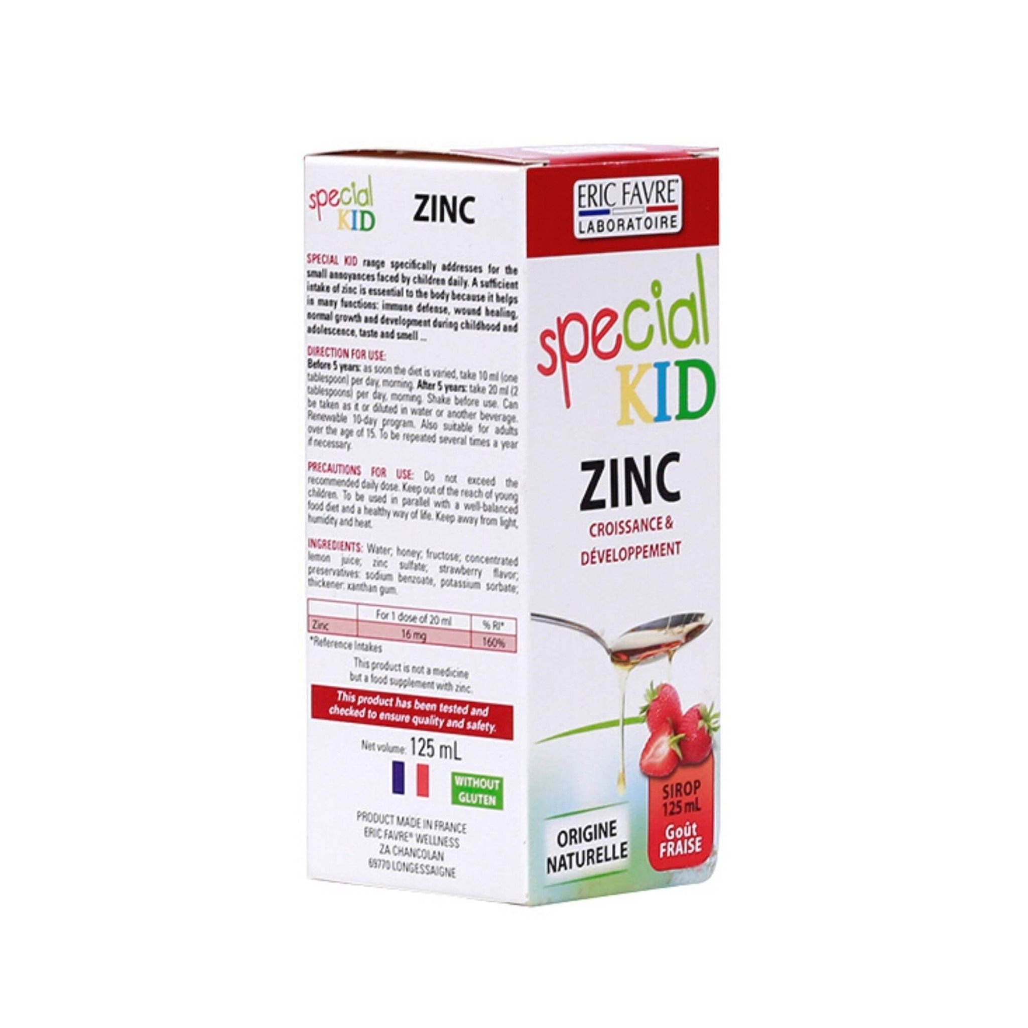  Special Kid Zinc - Siro bổ sung kẽm, tăng đề kháng cho trẻ  [Nhập khẩu Pháp] 