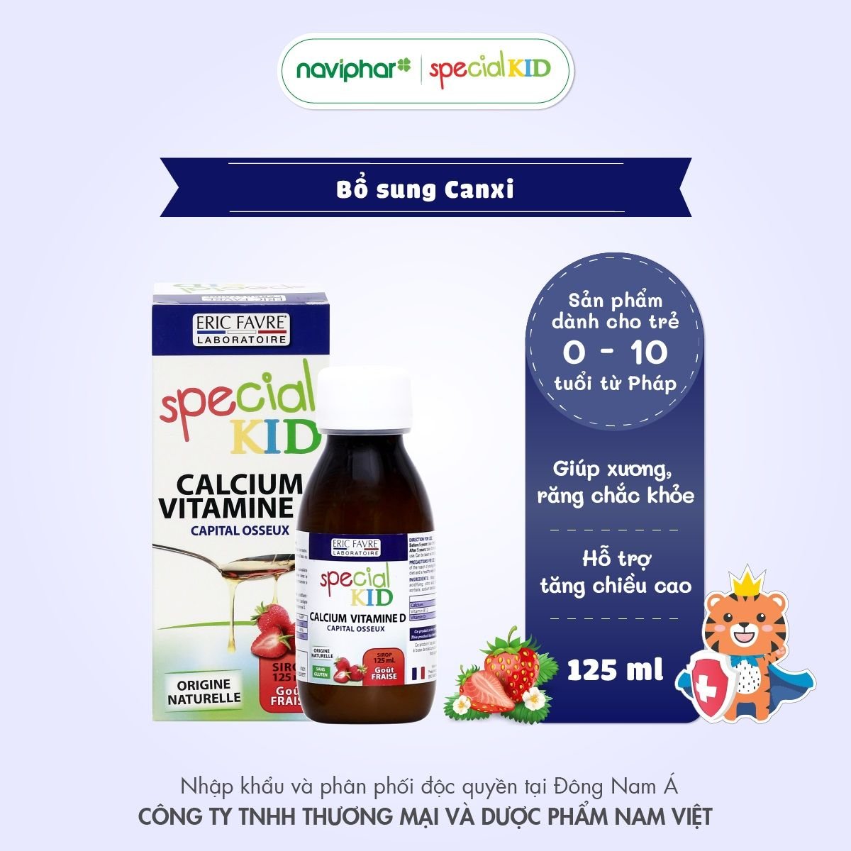  TPBVSK Special Kid Calcium Vitamine D - Giúp con cao lớn hơn [Nhập khẩu Pháp] 