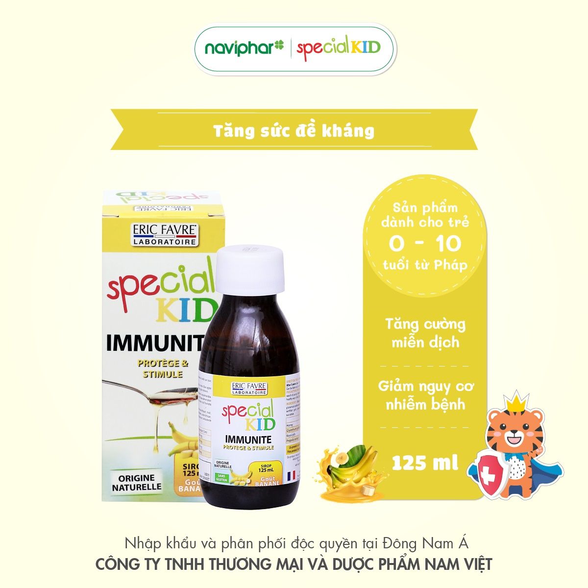  TPBVSK Special Kid Immunité - Hỗ trợ tăng cường sức đề kháng. Hỗ trợ giảm nguy cơ mắc các bệnh do nhiễm khuẩn [Nhập khẩu Pháp] 