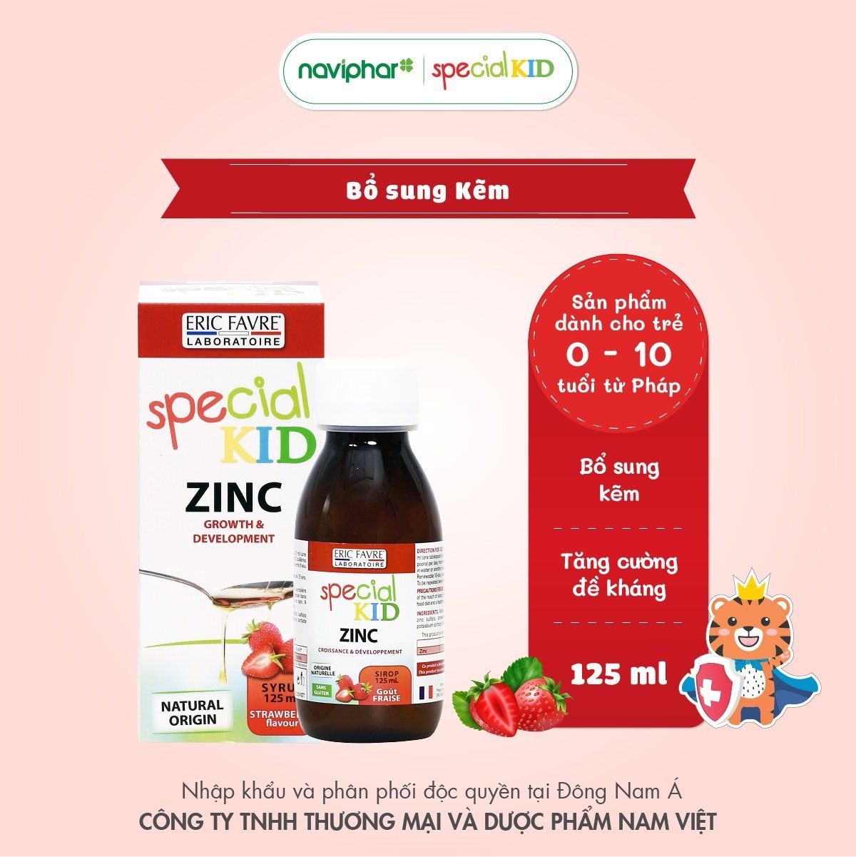  TPBVSK Special Kid Zinc - Đề kháng khỏe - Trẻ chơi vui [Nhập khẩu Pháp] 