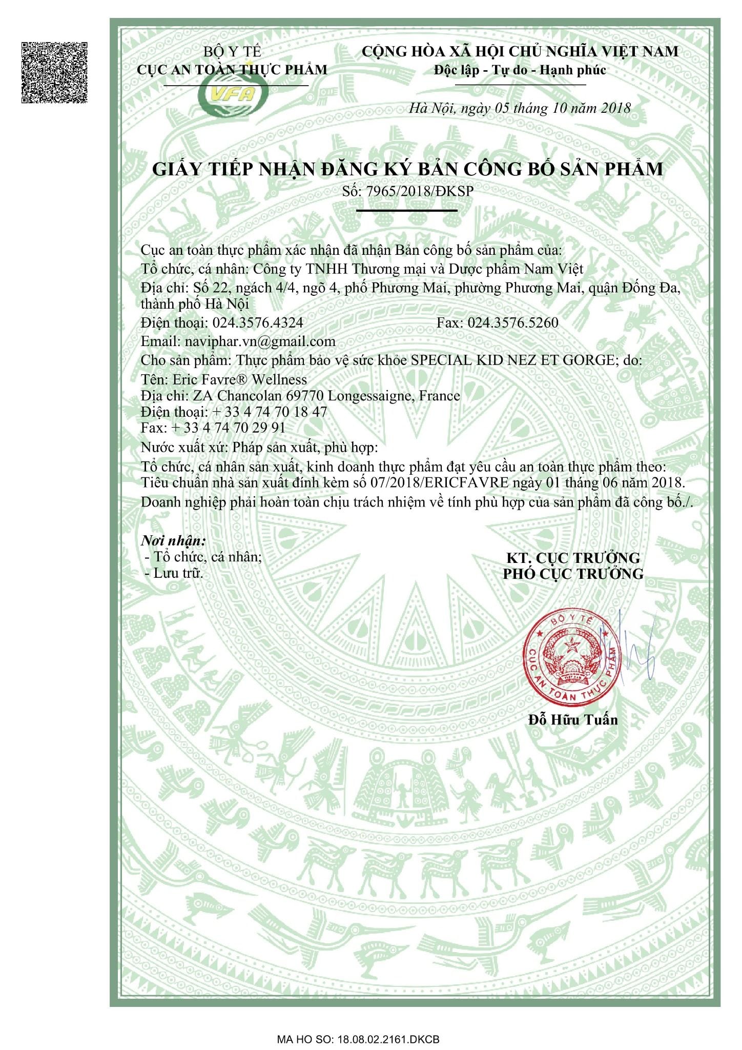  TPBVSK Special Kid Nez et Gorge - Giúp thông mũi, giảm ho, bớt lo viêm họng [Nhập khẩu Pháp] 