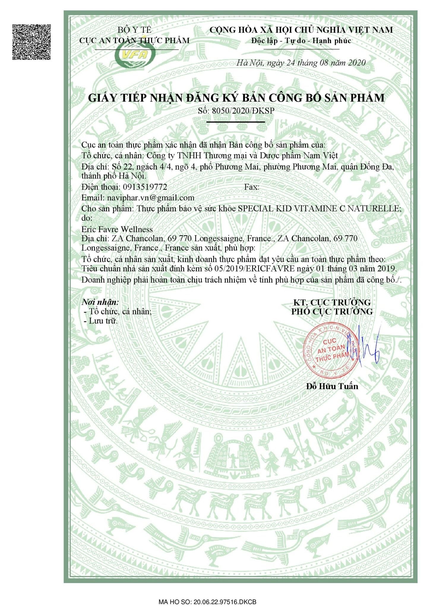  TPBVSK Special Kid Vitamine C - Đề kháng khỏe, trẻ năng động [Nhập khẩu Pháp] 