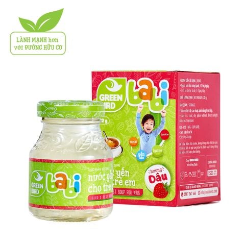  Thực Phẩm Bổ Sung Nước Yến Cho Trẻ Em Green Bird Babi Hương Dâu 72g 