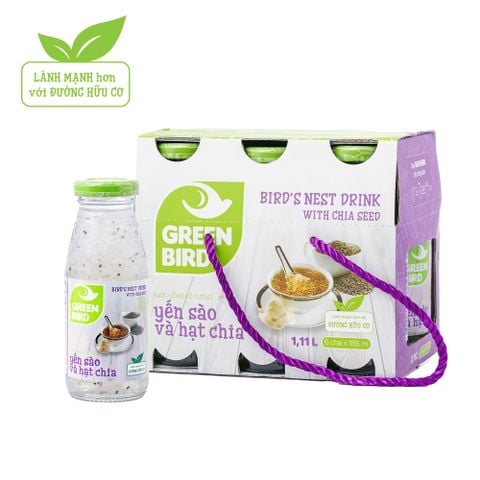  Nước Uống Bổ Dưỡng Yến Sào Và Hạt Chia 185ml - Lốc 6 chai 