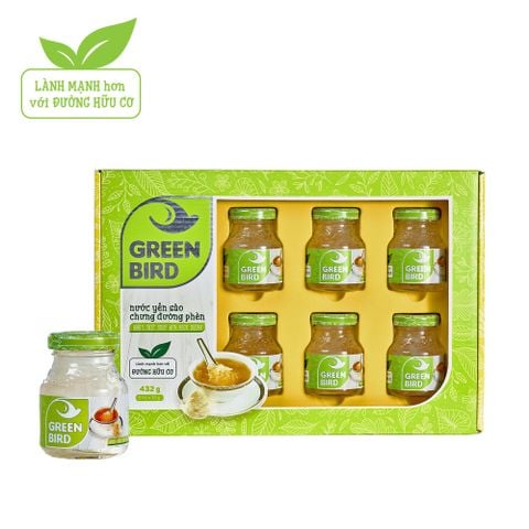  Bird's Nest Soup With Rock Sugar Green Bird - Gift box 6 jars x 72gr 
