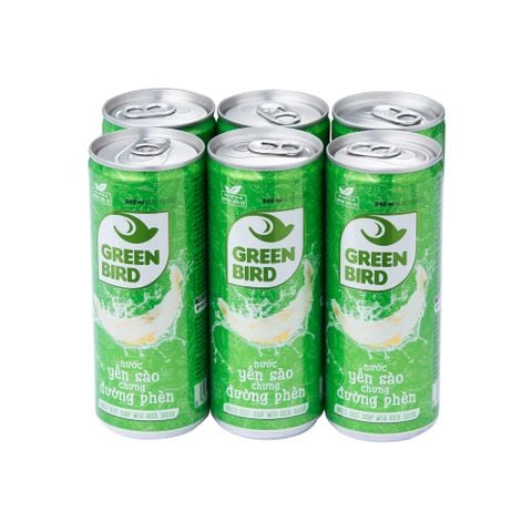  Nước Yến sào chưng đường phèn - Lốc 6 lon 240ml 