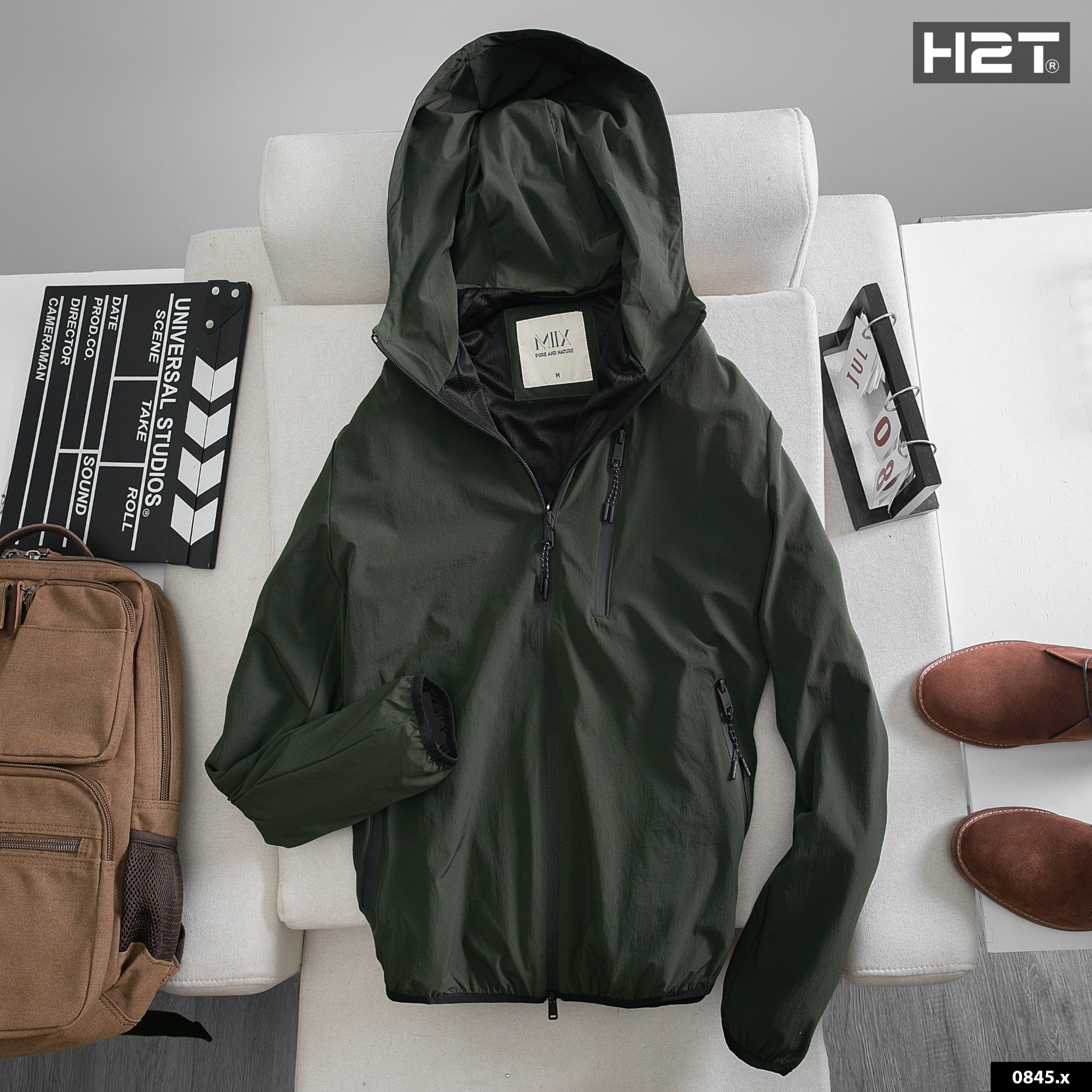 Áo Khoác Gió Có Mũ 0845BcL