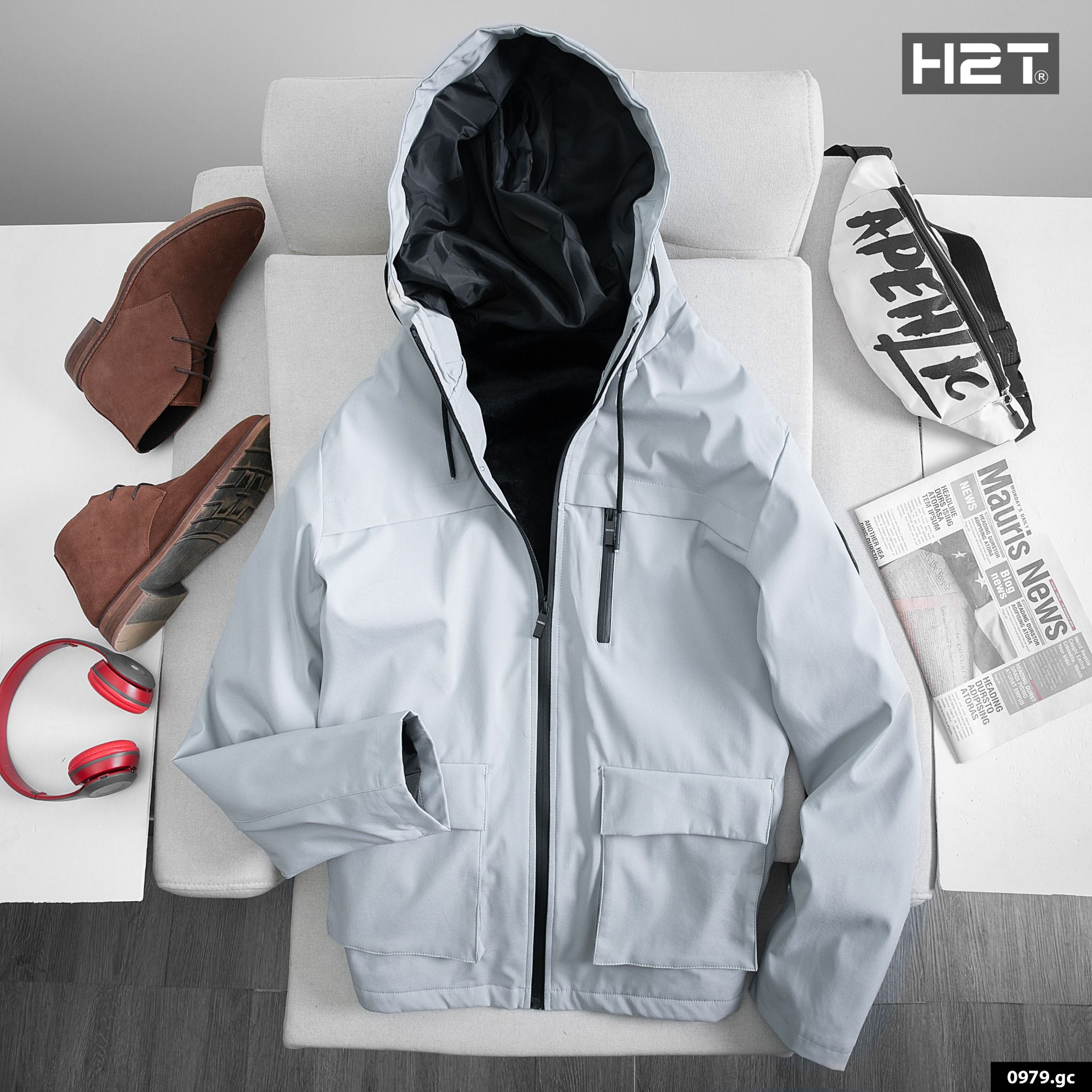  Áo Khoác Gió Có Mũ 0979BcL 