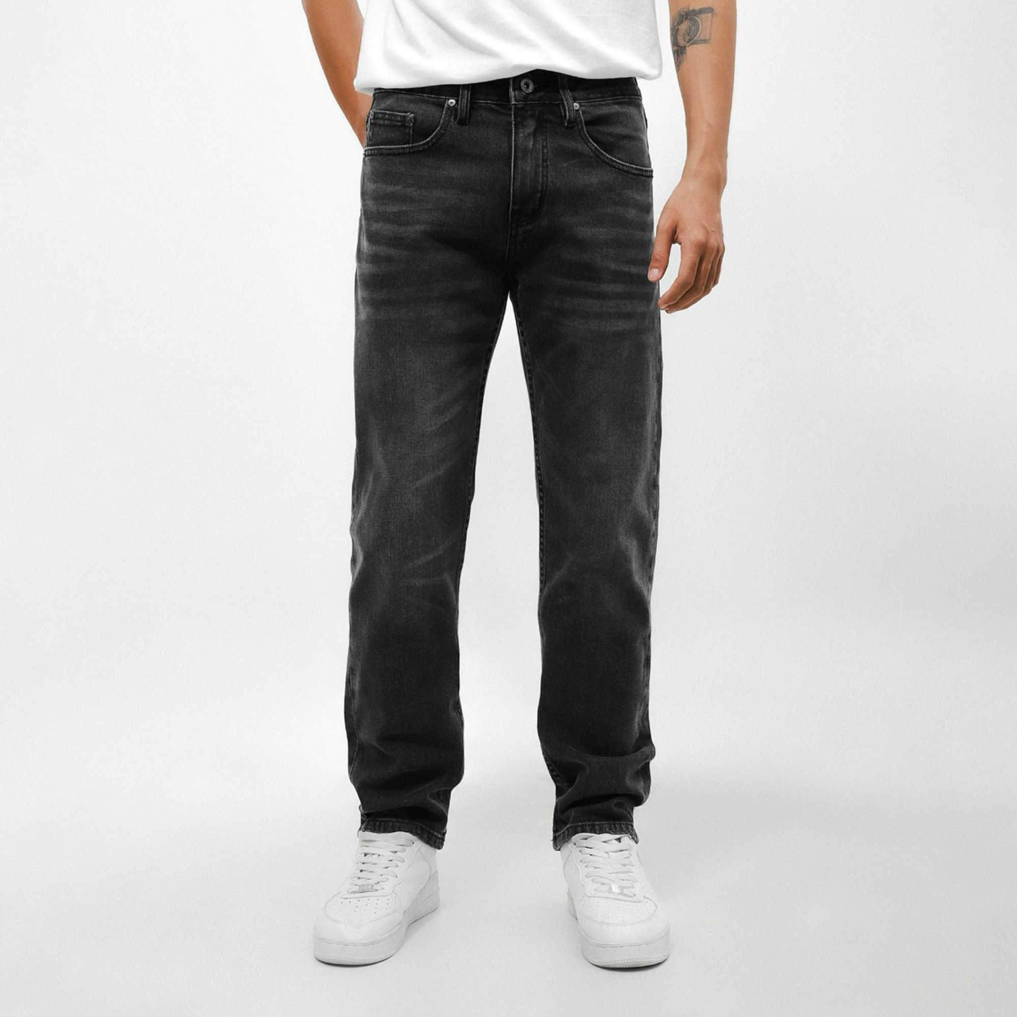 Quần Jeans Regular Fit Dark Grey Wash 1748