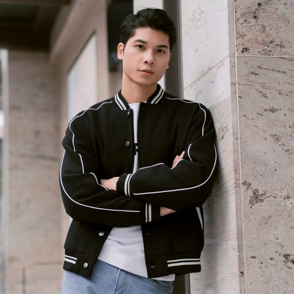  Áo Bomber Varsity Dạ Lót Lông Phối Viền 1690 