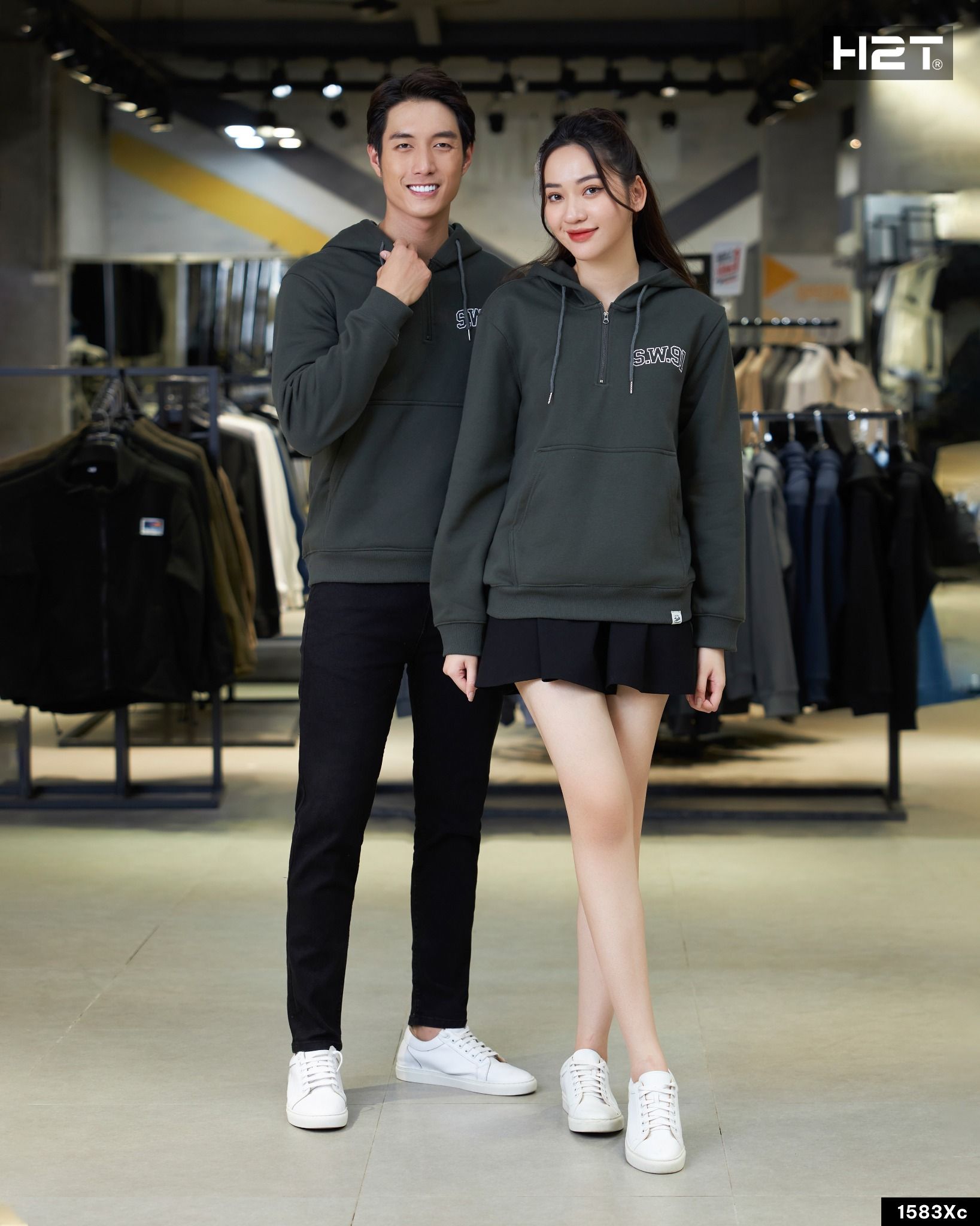  Áo Hoodie Nỉ Bông Cổ Zip SW91 1583 