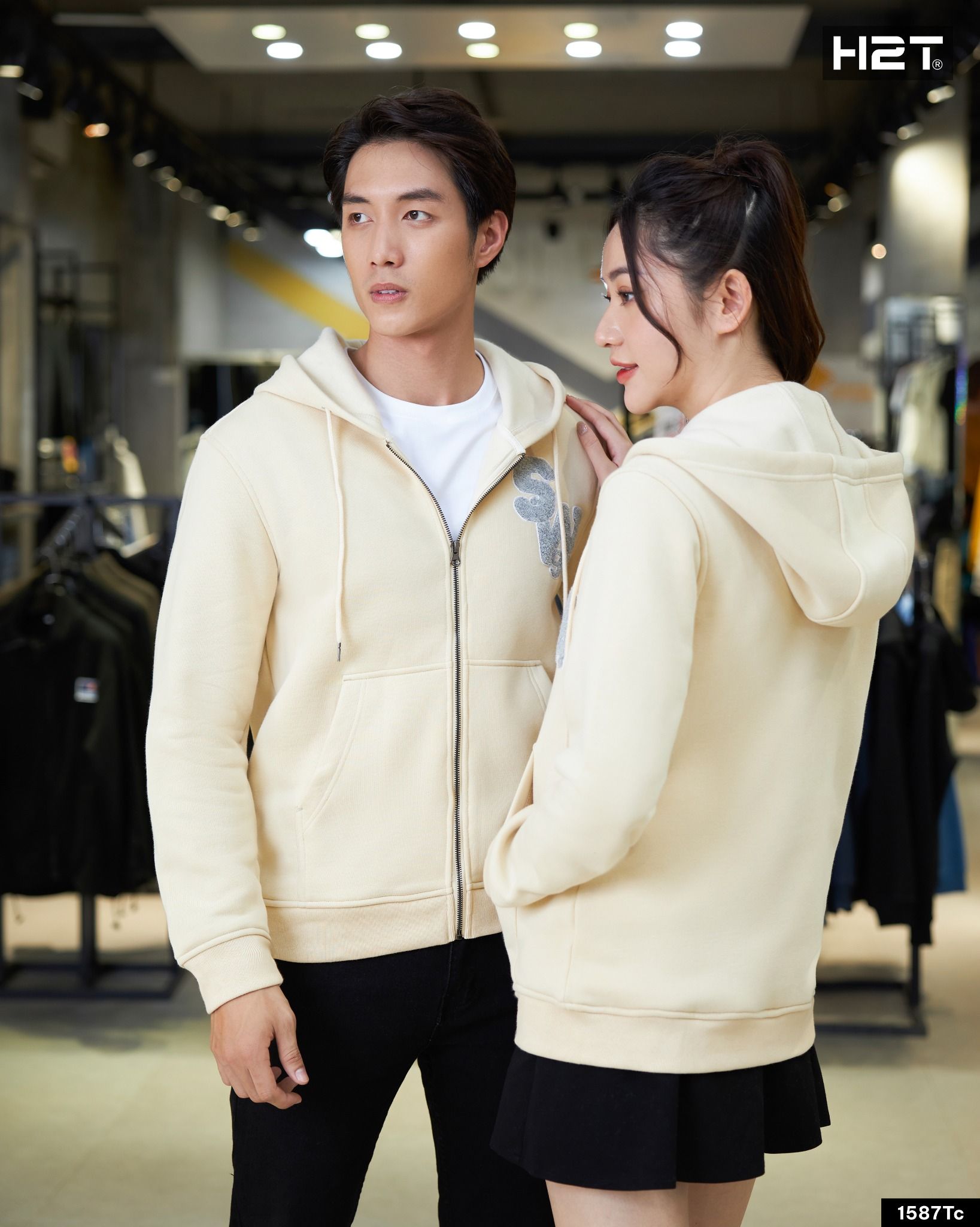  Áo Hoodie Zip Nỉ Bông Logo Thêu Xù SW91 1587 