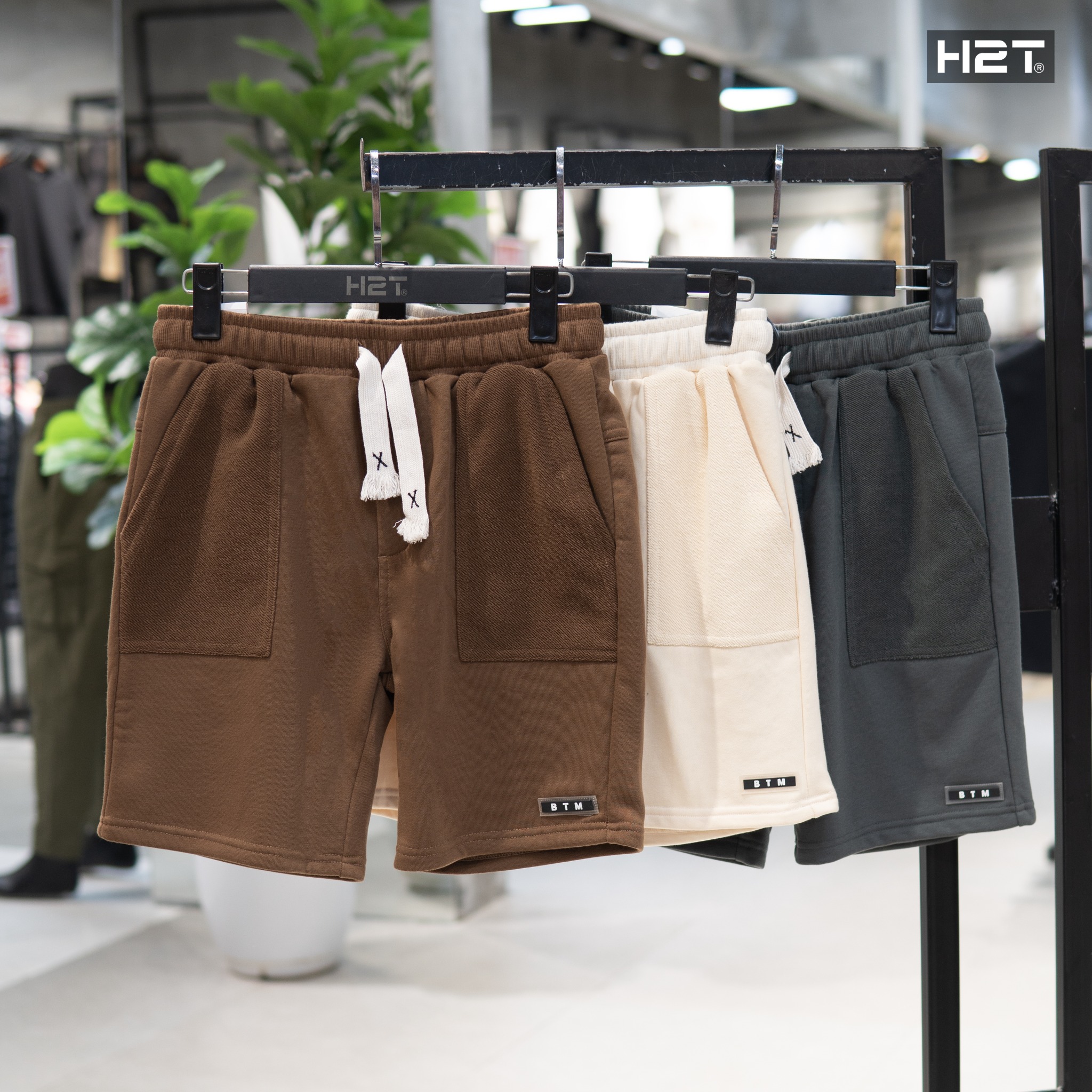 Quần Shorts Nỉ Da Cá Túi Phối Ngược Vải 1624