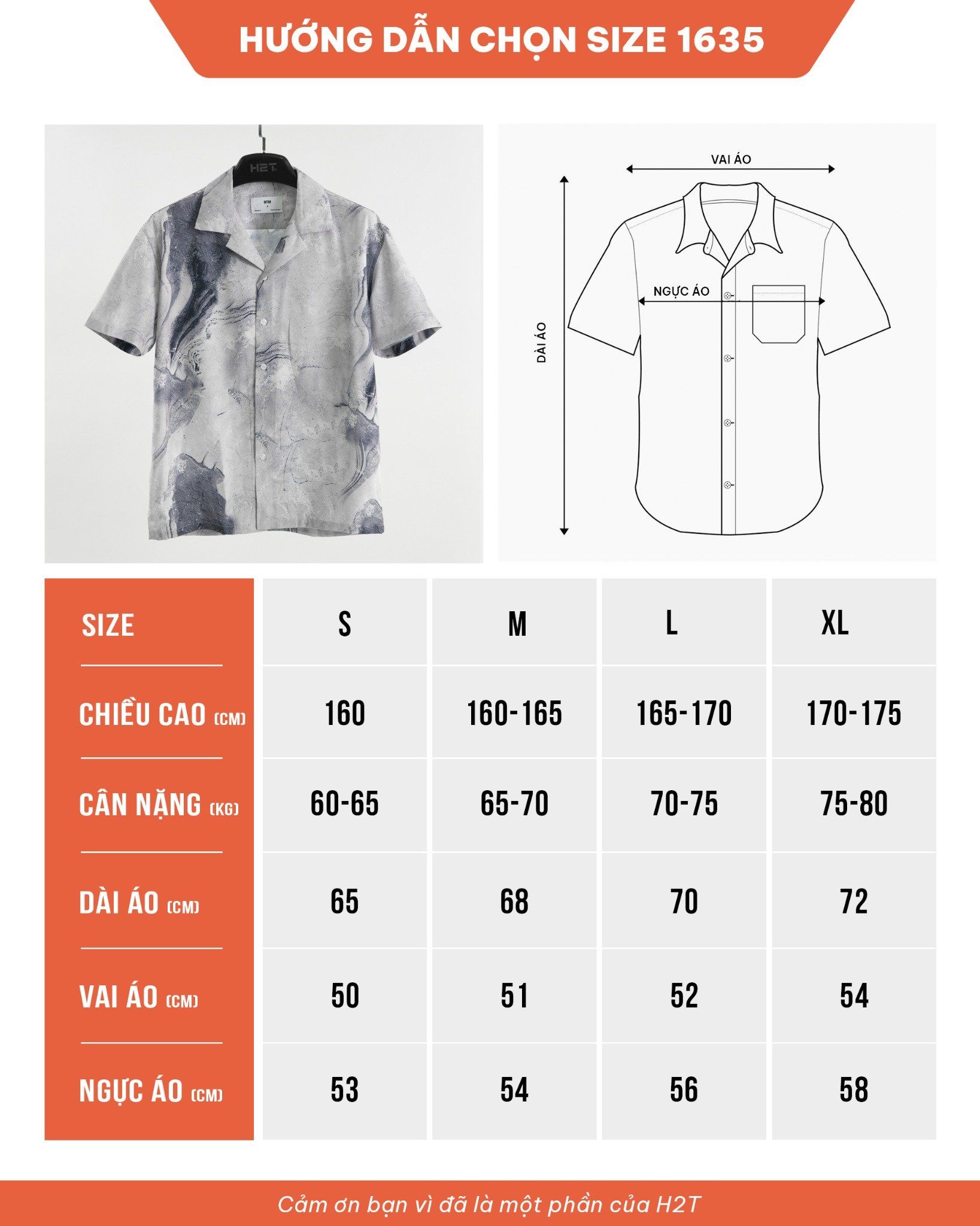  Áo Sơ Mi Cộc Tay T1635GcS 