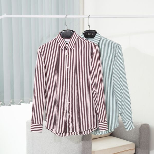  Áo Sơ Mi Hoạ Tiết Sọc Dọc Vertical Stripes 1647 