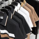  Áo Polo Striped Leather Chest 1641 