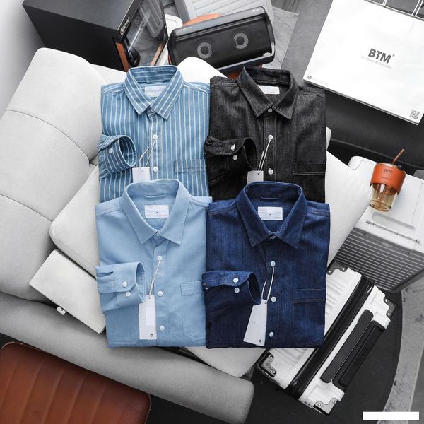  Áo Sơ Mi Denim Shirt Two Pocket 1857 