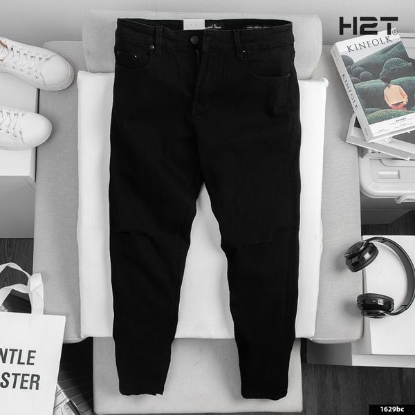  Quần Jeans Black Ripped Slim Tapper 1629 