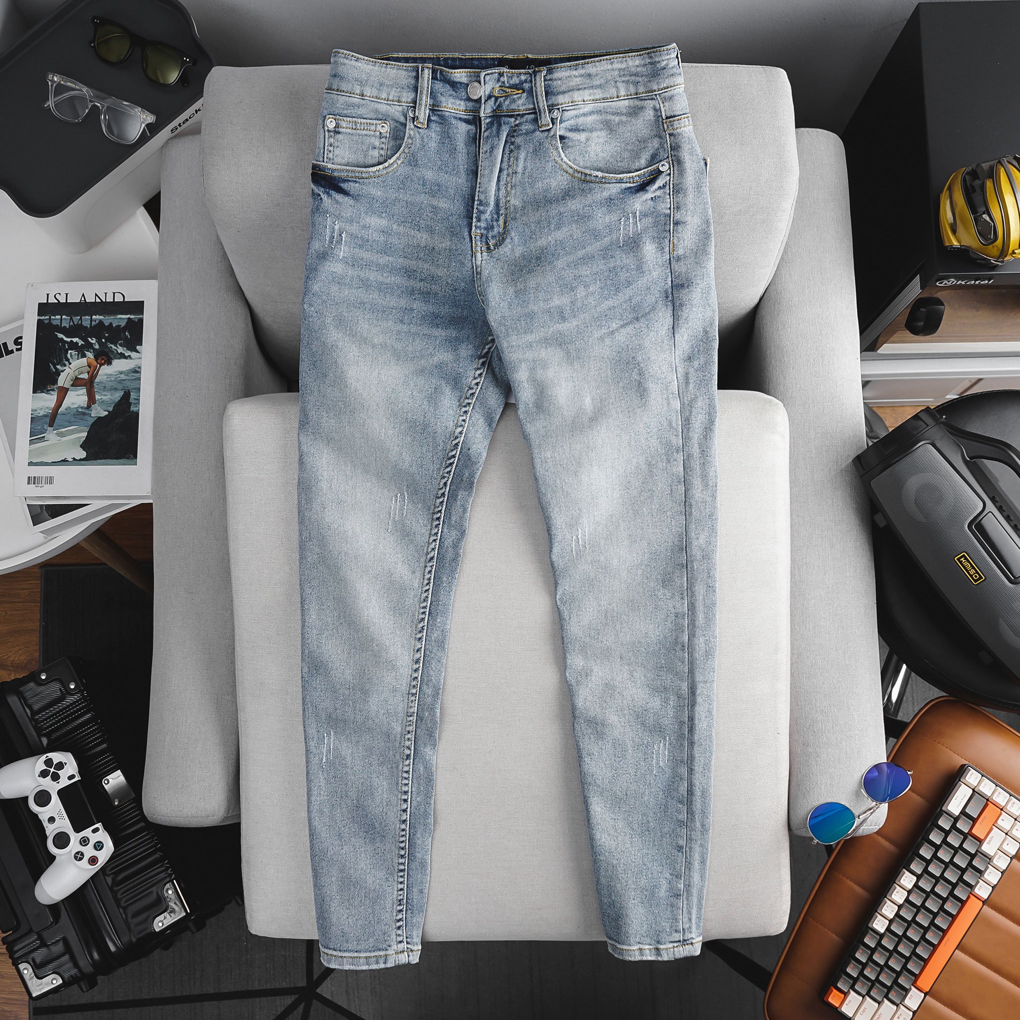 Quần Jeans Slim Tapper Light Blue 1607